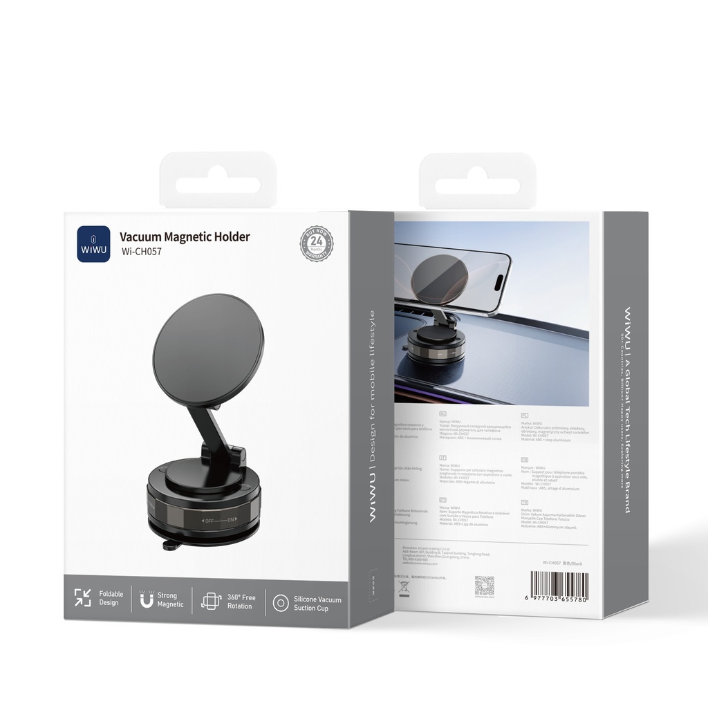 Black Vacuum Magnetic Holder