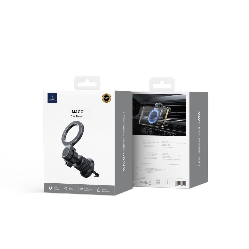 MagSafe Car Mount Black Wizard Series