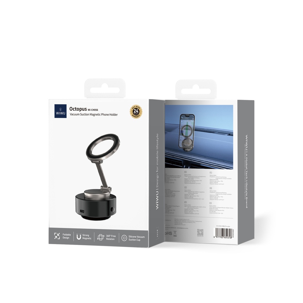 Octopus Magnetic Car Mount with Vacuum Suction Cup