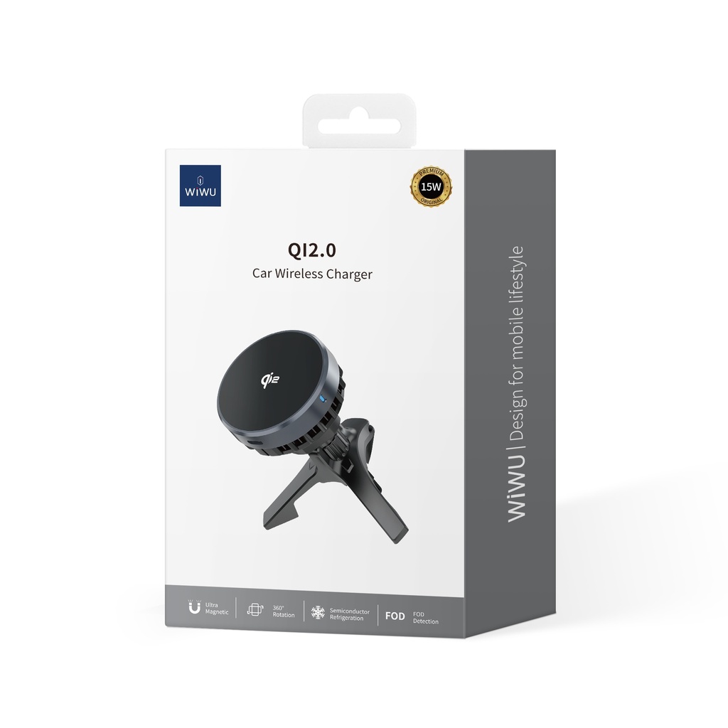 [WI-CH319 6976975615102] Qi2 Wireless Car Charger Holder White