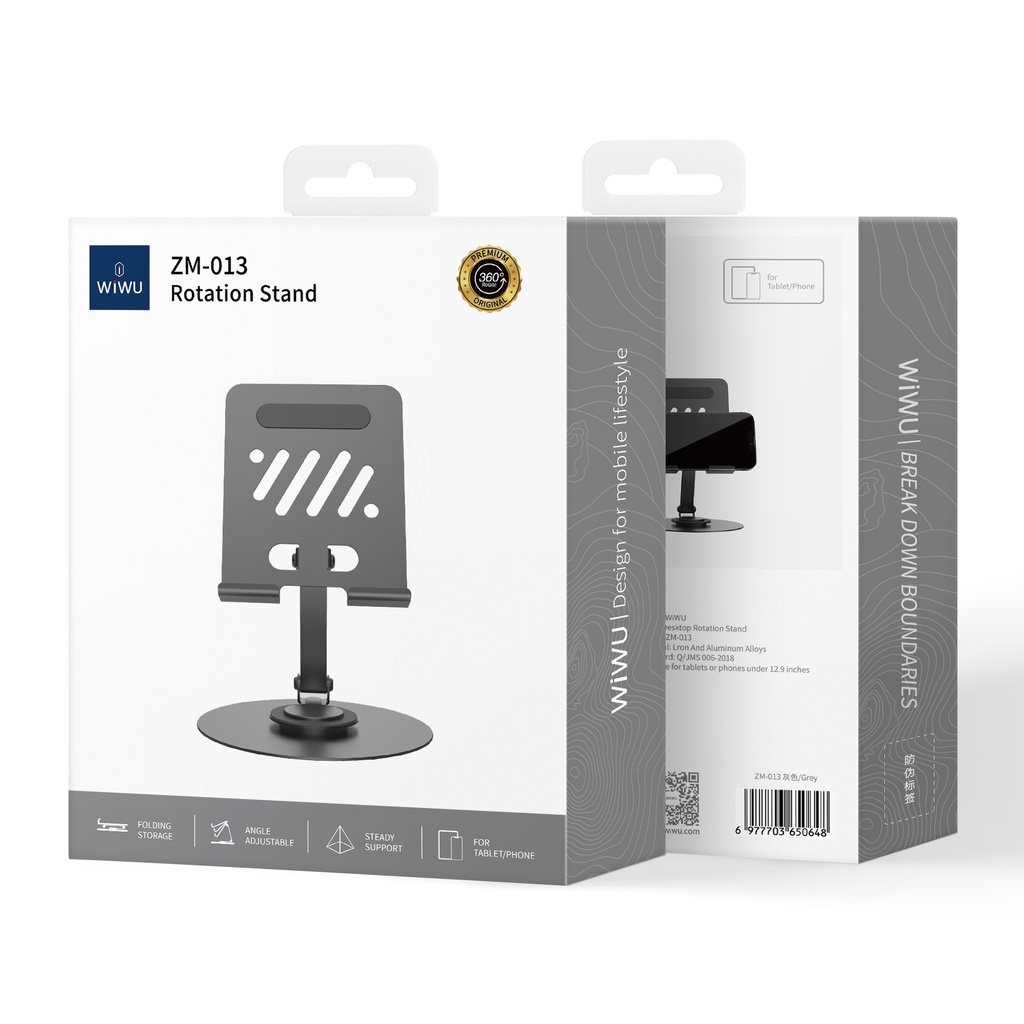[WI-ZM013 6977703650648] Rotating mobile phone stand for desktop