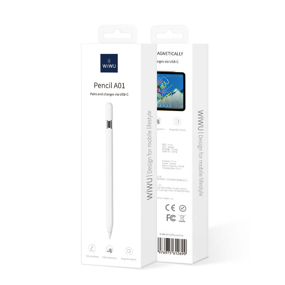 [WI-PENA01 6976975612699] iPad A01 Smart Pencil with Palm Rejection