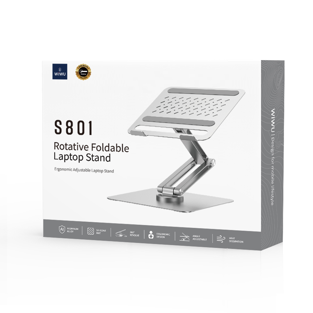 [WI-S801 6977703651003] S801 Foldable Rotating Laptop Stand