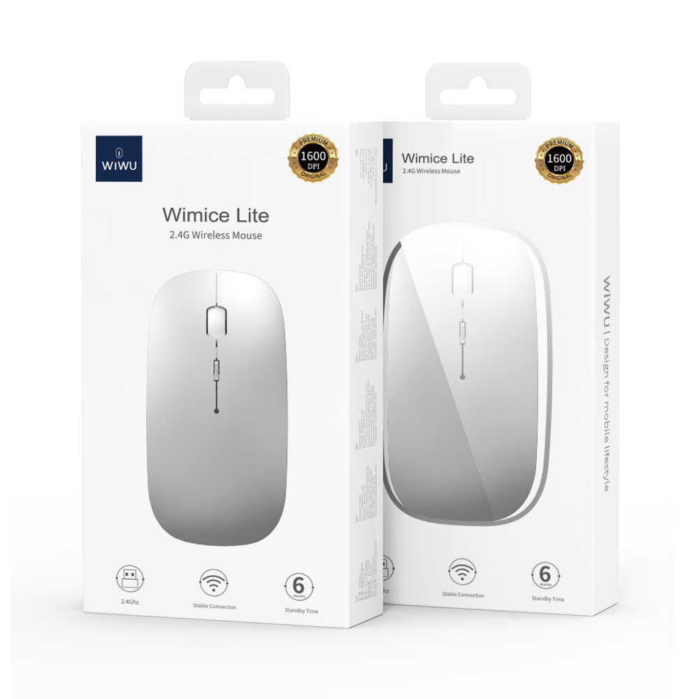 [WI-WM101-2 6976975613191] WiMiCe Lite WM101-C 2.4G Wireless Mouse Silver