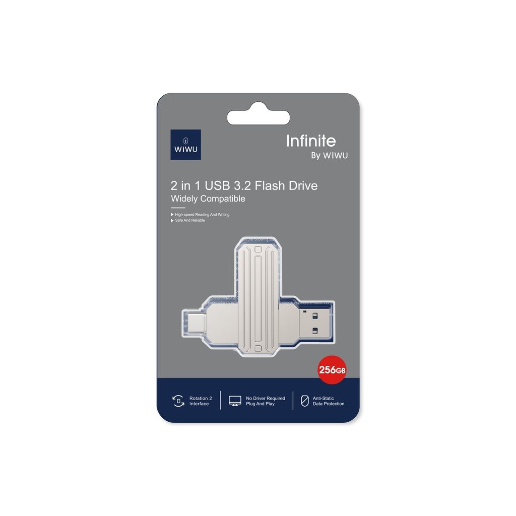 [WI-FD003-1 6976975617007] Infinite 2 in 1 USB 3.2 32GB USB Flash Drive