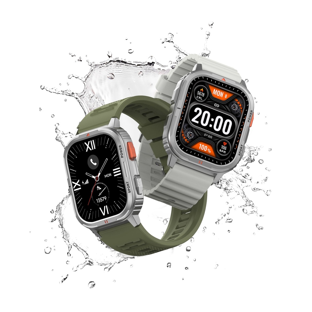 [WI-SW05-2 6977703652376] Smart Watch SW05 Titanium+Khaki Green