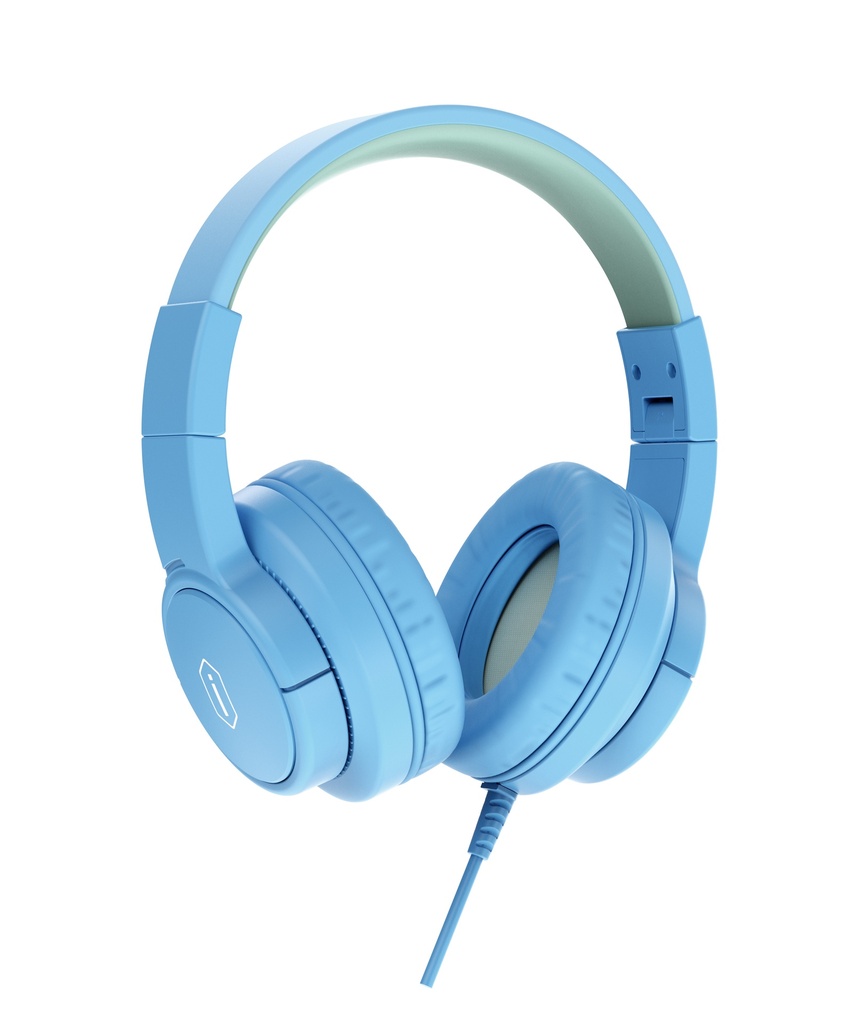 [WI-KTD01-1 6976975613245] KTD-01 Blue Wired Headphones for Kids