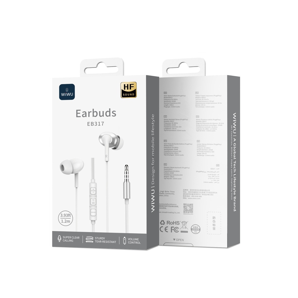 3.5mm Stereo Wired Headphones White