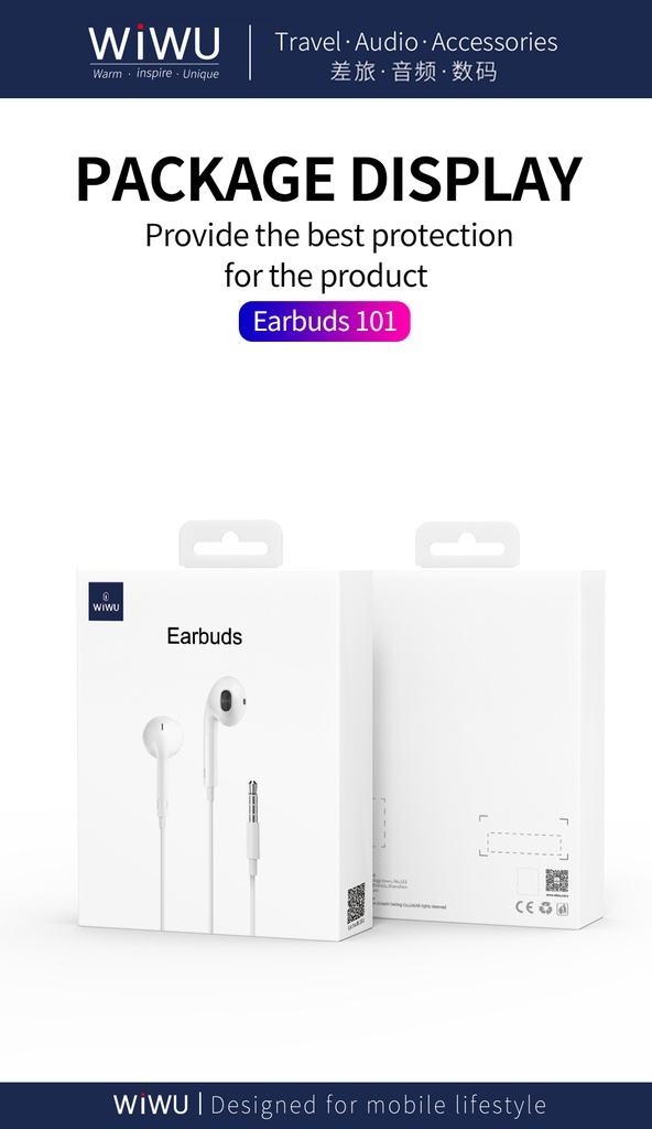 [WI-EB101 6973218930732] 3.5mm Wired Headphones EB101