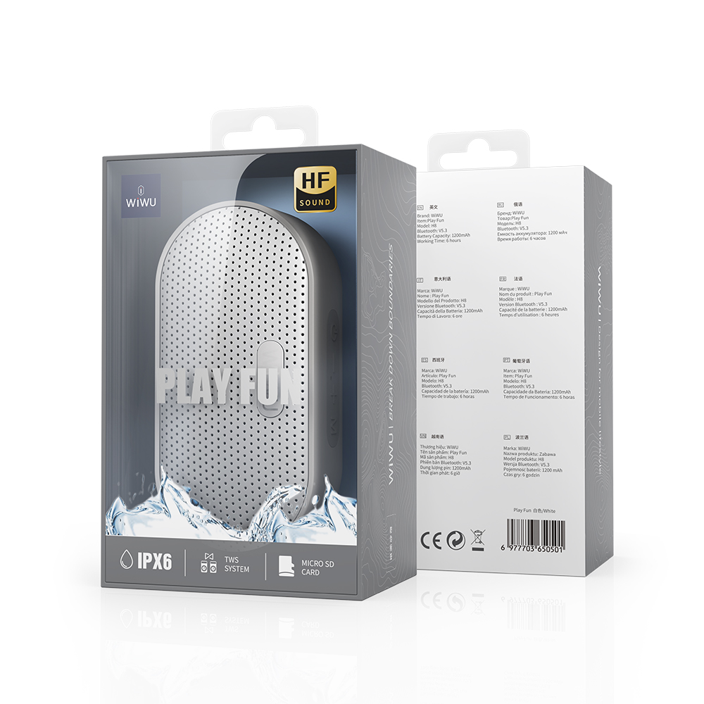 [WI-H8 6977703650501] H8 Play Fun Portable Speaker – IPX6