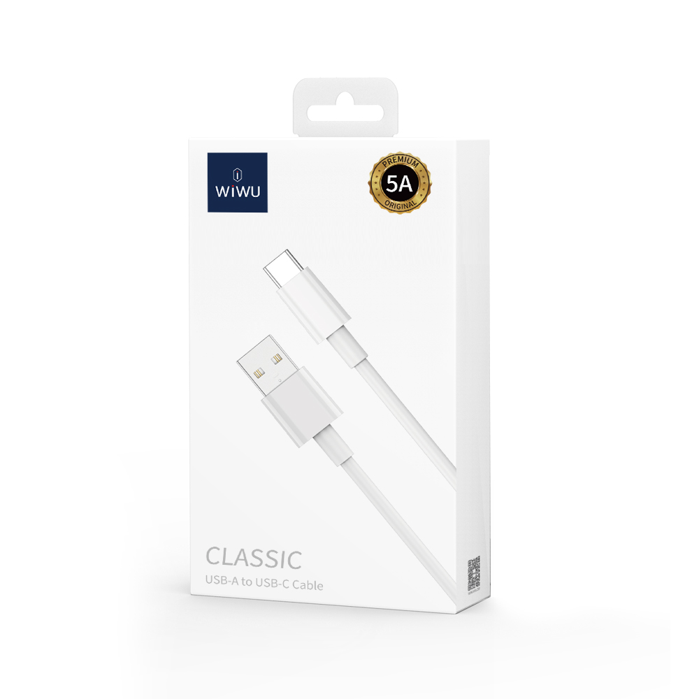 Usb A-C 5A Fast Charging Cable Classic White
