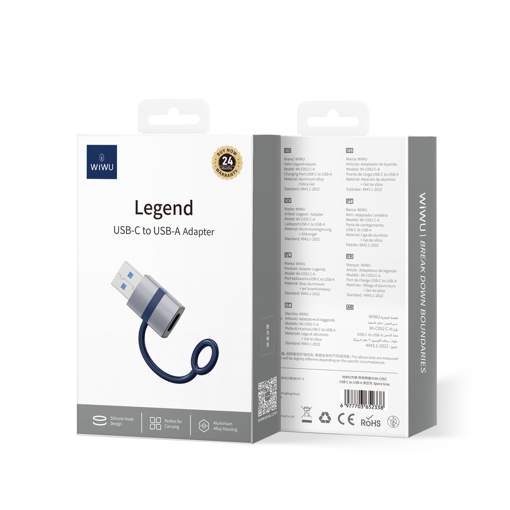 Legend USB C-A Adapter Black