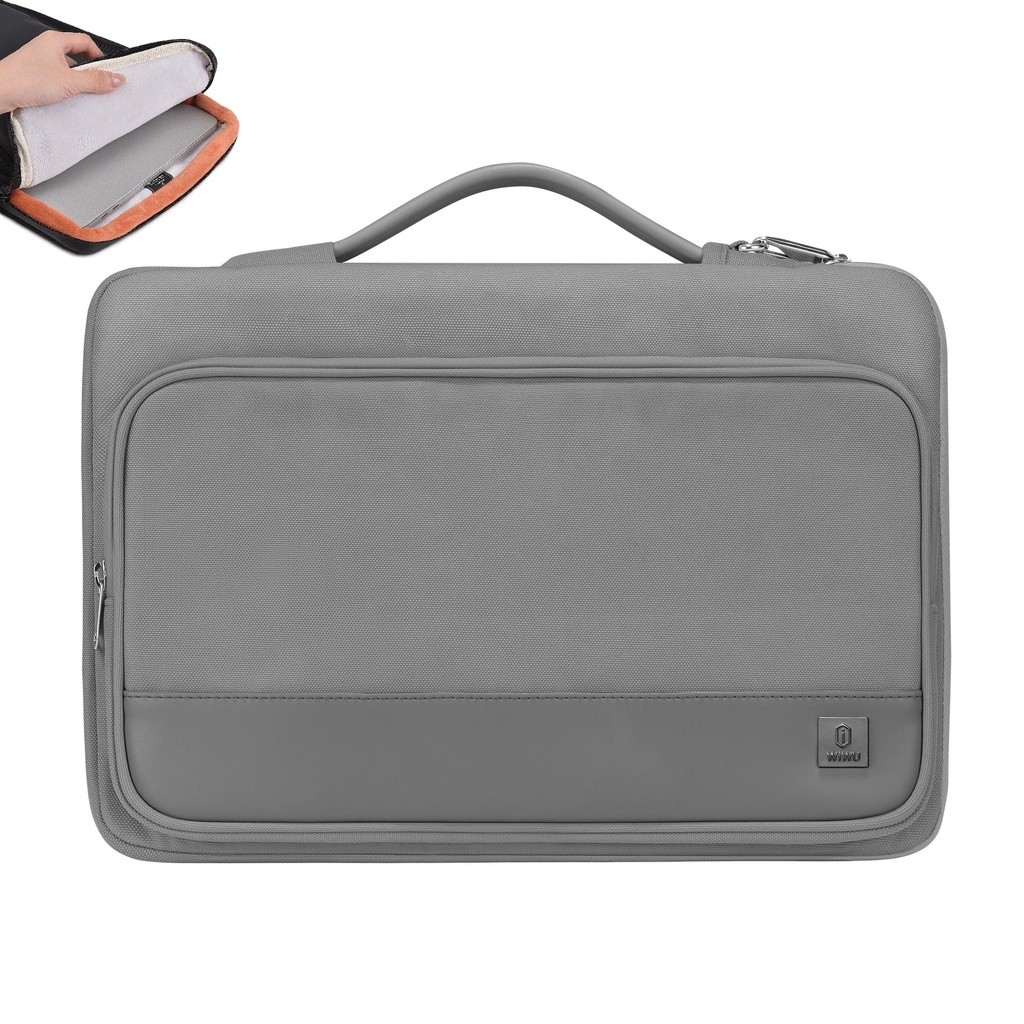 14" Cozy Classic Gray Laptop Sleeve