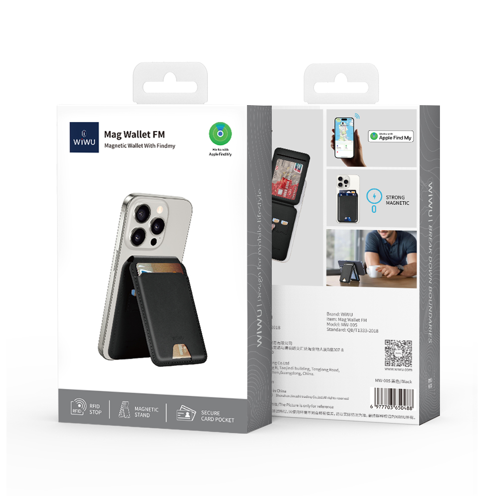 FM Black Magnetic Wallet