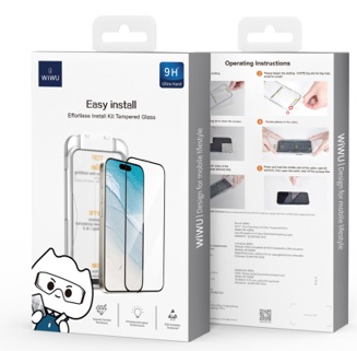 [SQ008-IP17PRO 6977703650105] Easy-to-install tempered glass for iPhone 17 Pro