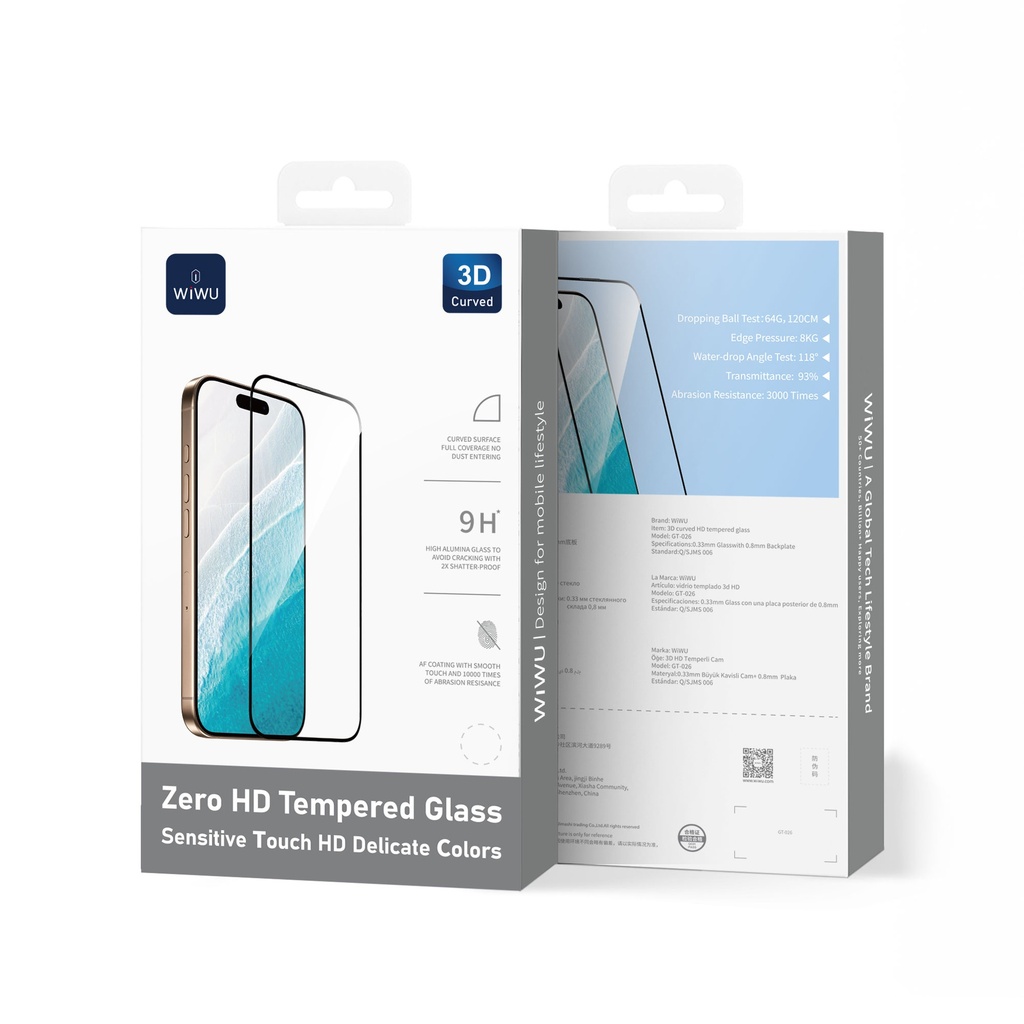 3D Zero HD Tempered Glass for iPhone 17/iPhone 16 Pro
