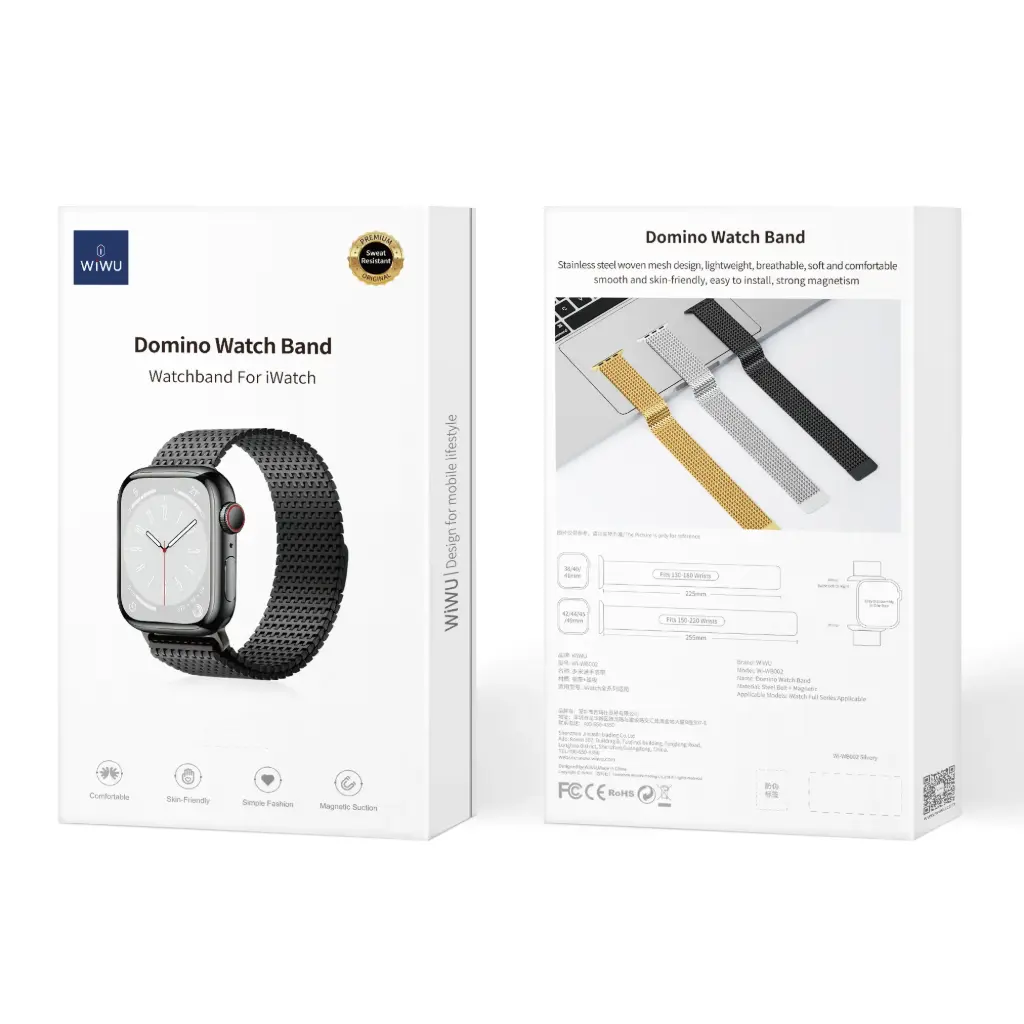 38/40/41mm Negro Correa Metalica iWatch