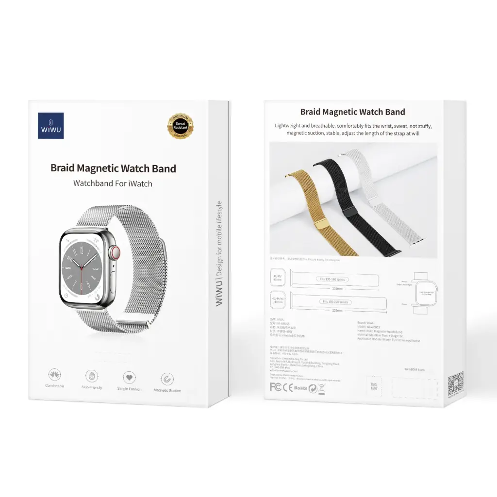 42/44/45/49mm Plata Correa de Malla Metalizada iWatch