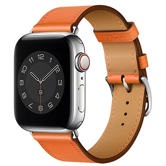 38/40/41mm Correa Naranja Piel iWatch